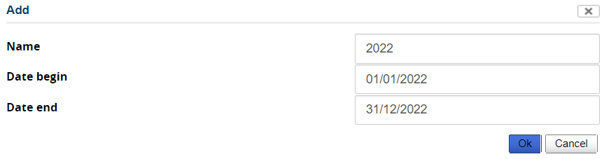Course time period creation