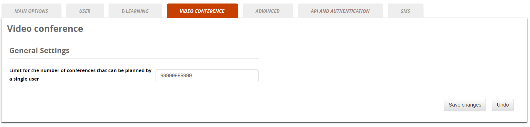 sysconfig settings videoconference